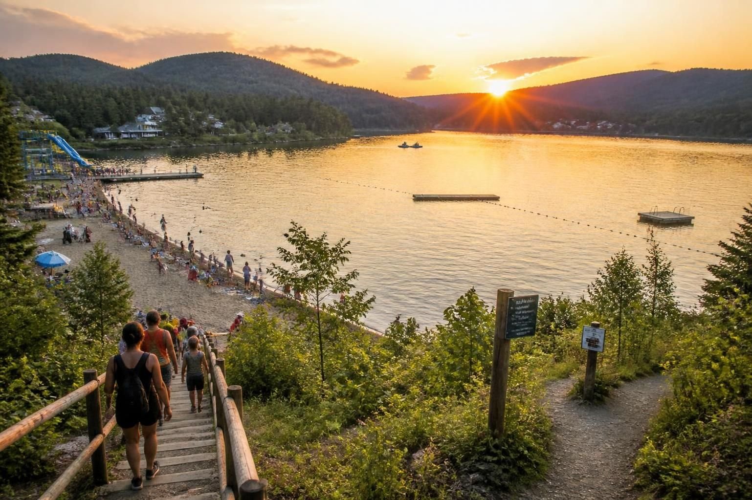 découvrez l'étang de champos à saint-donat, un lieu idéal pour la baignade et la détente au cœur des collines, parfait pour des moments de nature et de tranquillité.